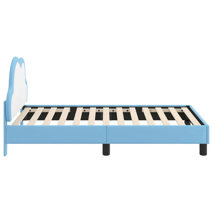 Struttura letto bambini con testata Blu 80 x 160 cm PU