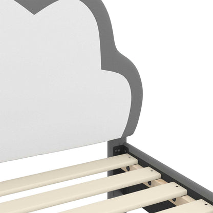 Struttura letto bambini con testata Grigio chiaro 80 x 160 cm