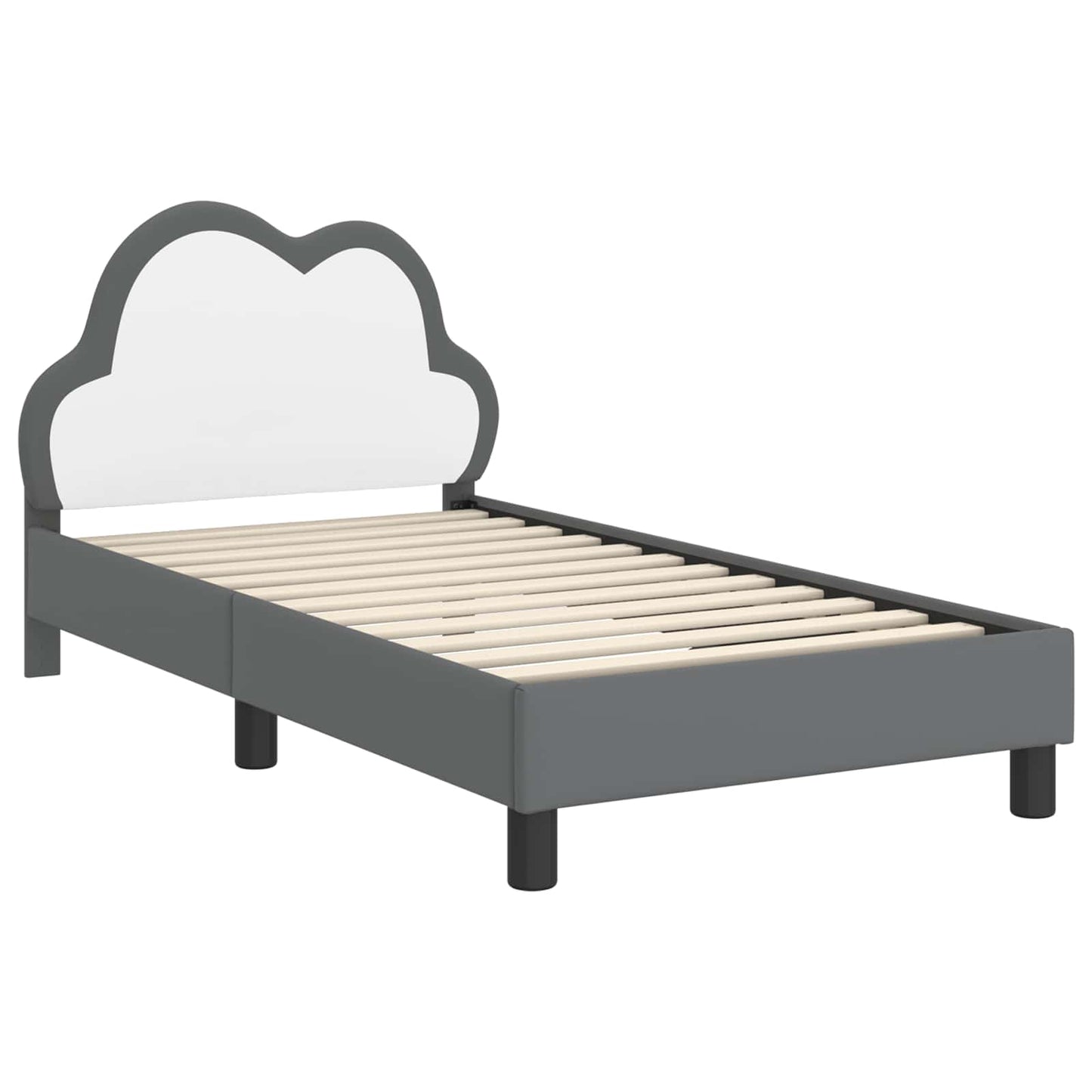 Struttura letto bambini con testata Grigio chiaro 80 x 160 cm