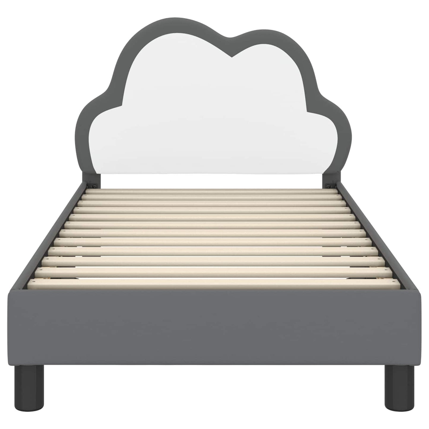 Struttura letto bambini con testata Grigio chiaro 80 x 160 cm