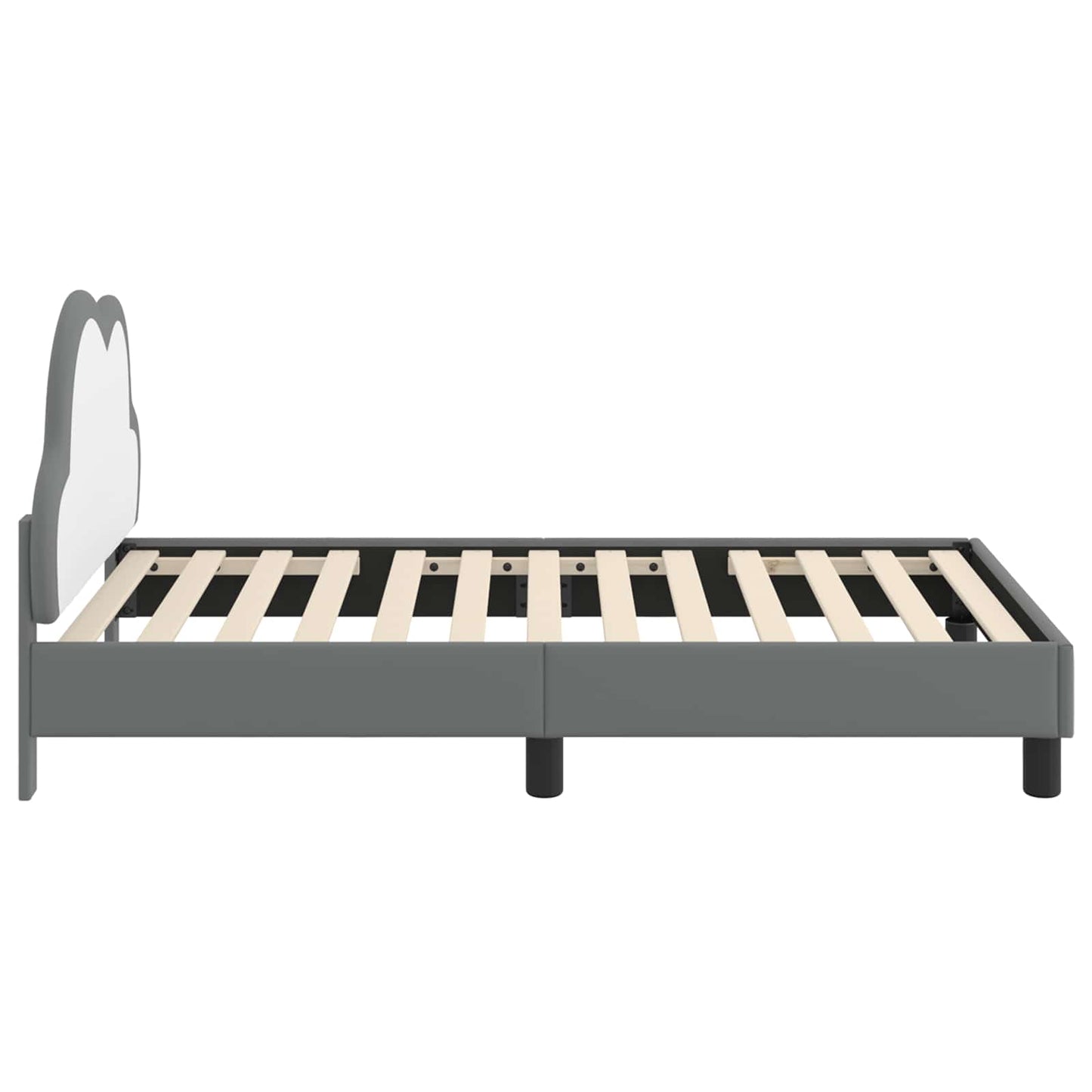 Struttura letto bambini con testata Grigio chiaro 80 x 160 cm