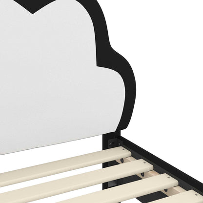 Struttura letto bambini con testata Nero 80 x 160 cm PU