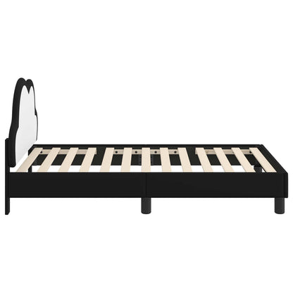 Struttura letto bambini con testata Nero 80 x 160 cm PU