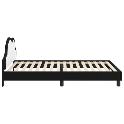 Struttura letto bambini con testata Nero 80 x 200 cm PU