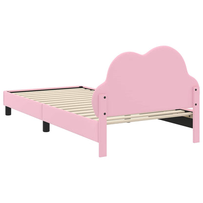 Struttura letto bambini con testata Rosa 90 x 190 cm PU