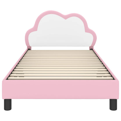 Struttura letto bambini con testata Rosa 90 x 190 cm PU