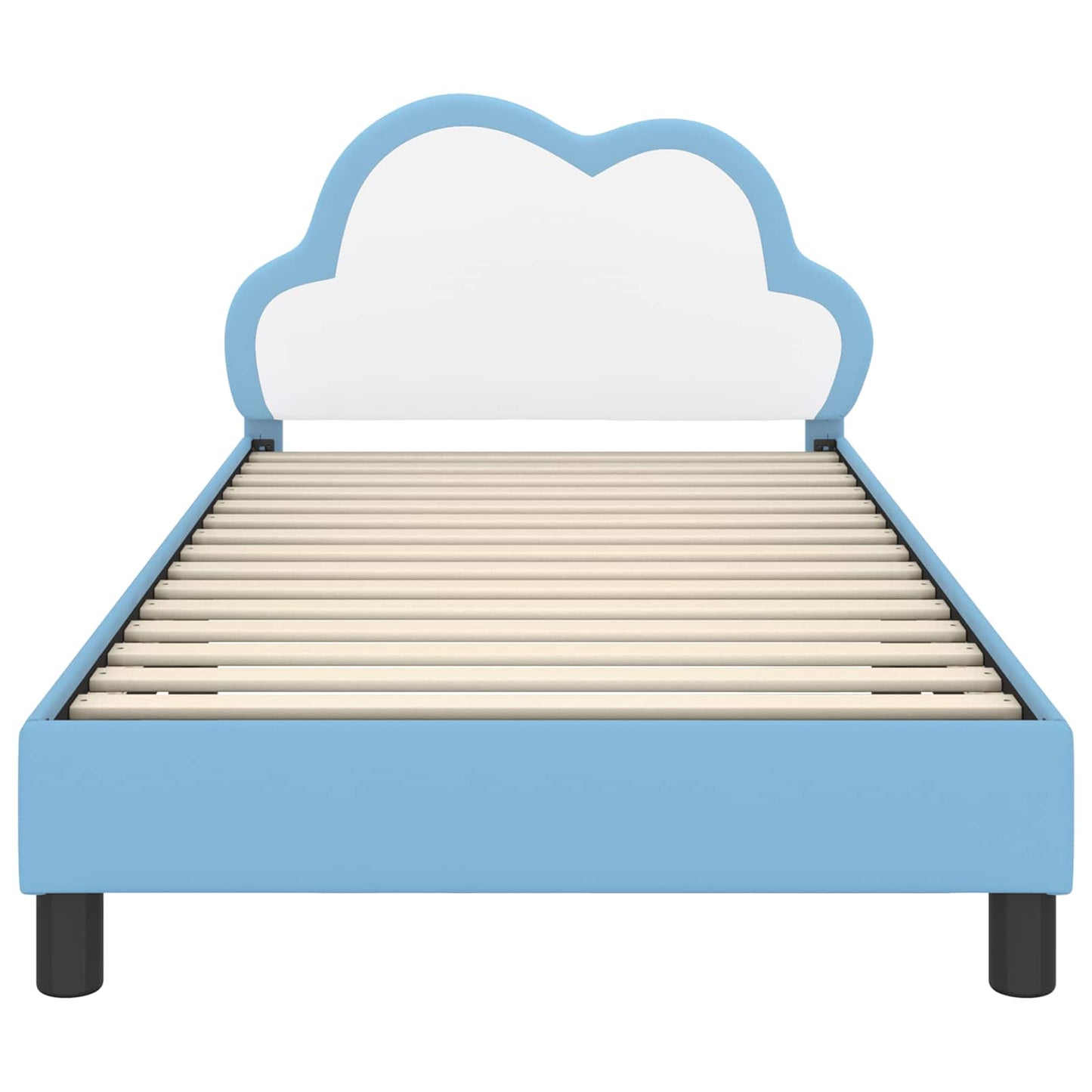 Struttura letto bambini con testata Blu 90 x 190 cm PU