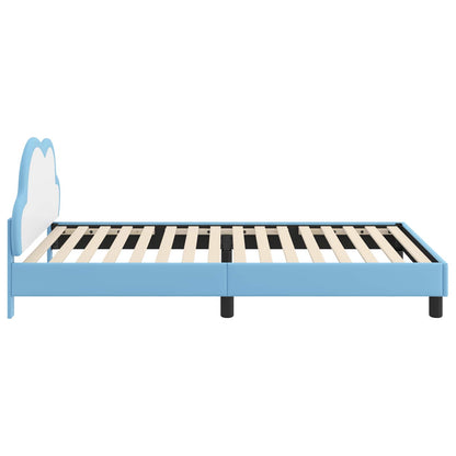 Struttura letto bambini con testata Blu 90 x 190 cm PU