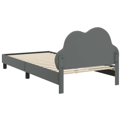 Struttura letto bambini con testata Grigio chiaro 90 x 190 cm
