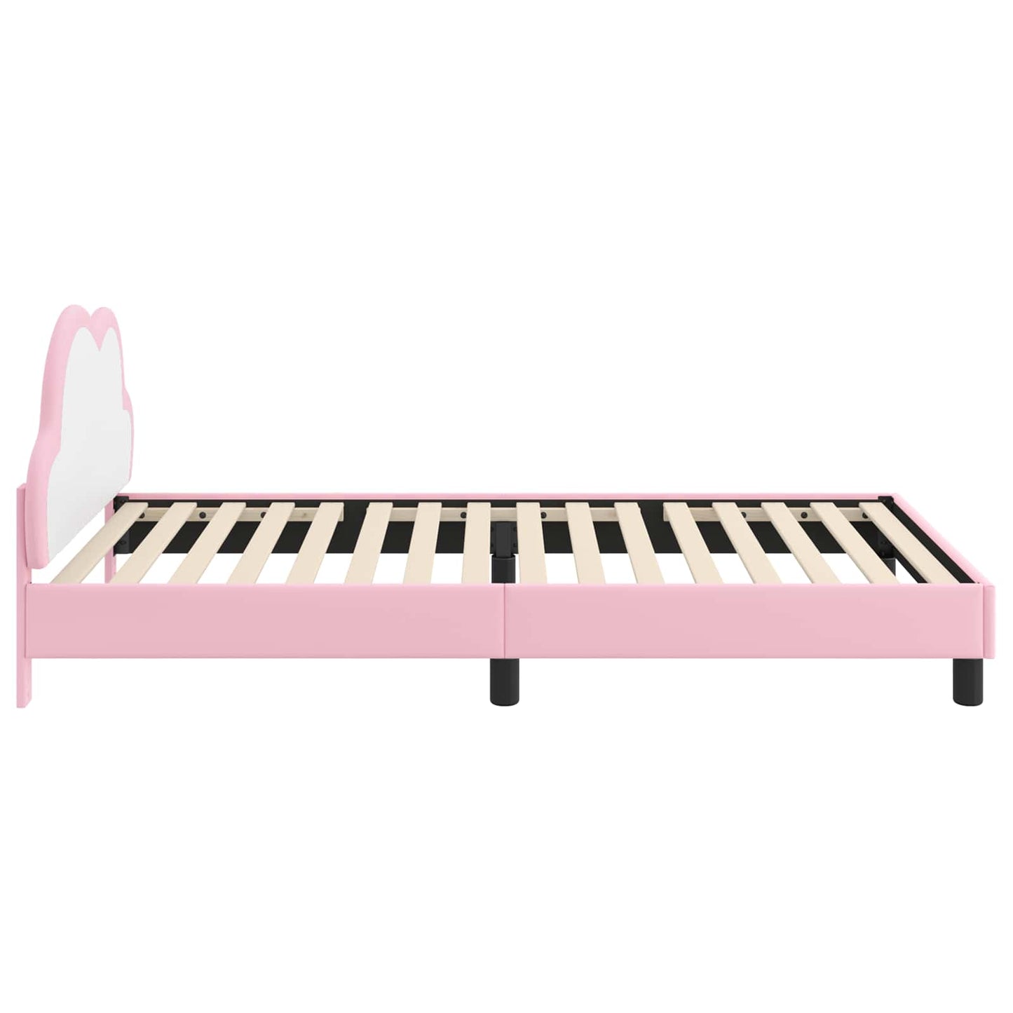 Struttura letto bambini con testata Rosa 90 x 200 cm PU