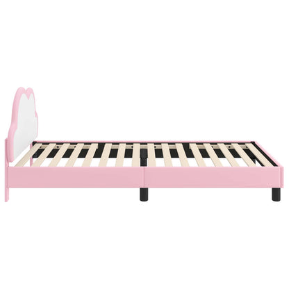 Struttura letto bambini con testata Rosa 90 x 200 cm PU