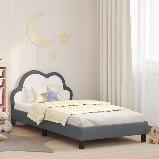 Struttura letto bambini con testata Grigio chiaro 90 x 200 cm