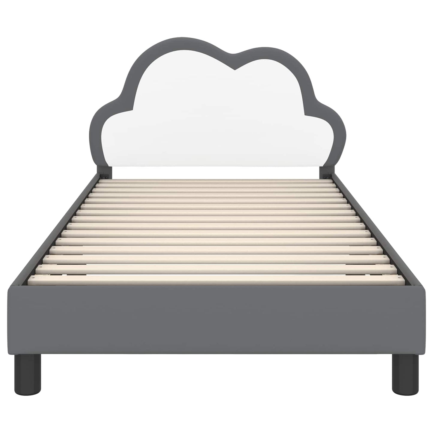 Struttura letto bambini con testata Grigio chiaro 90 x 200 cm