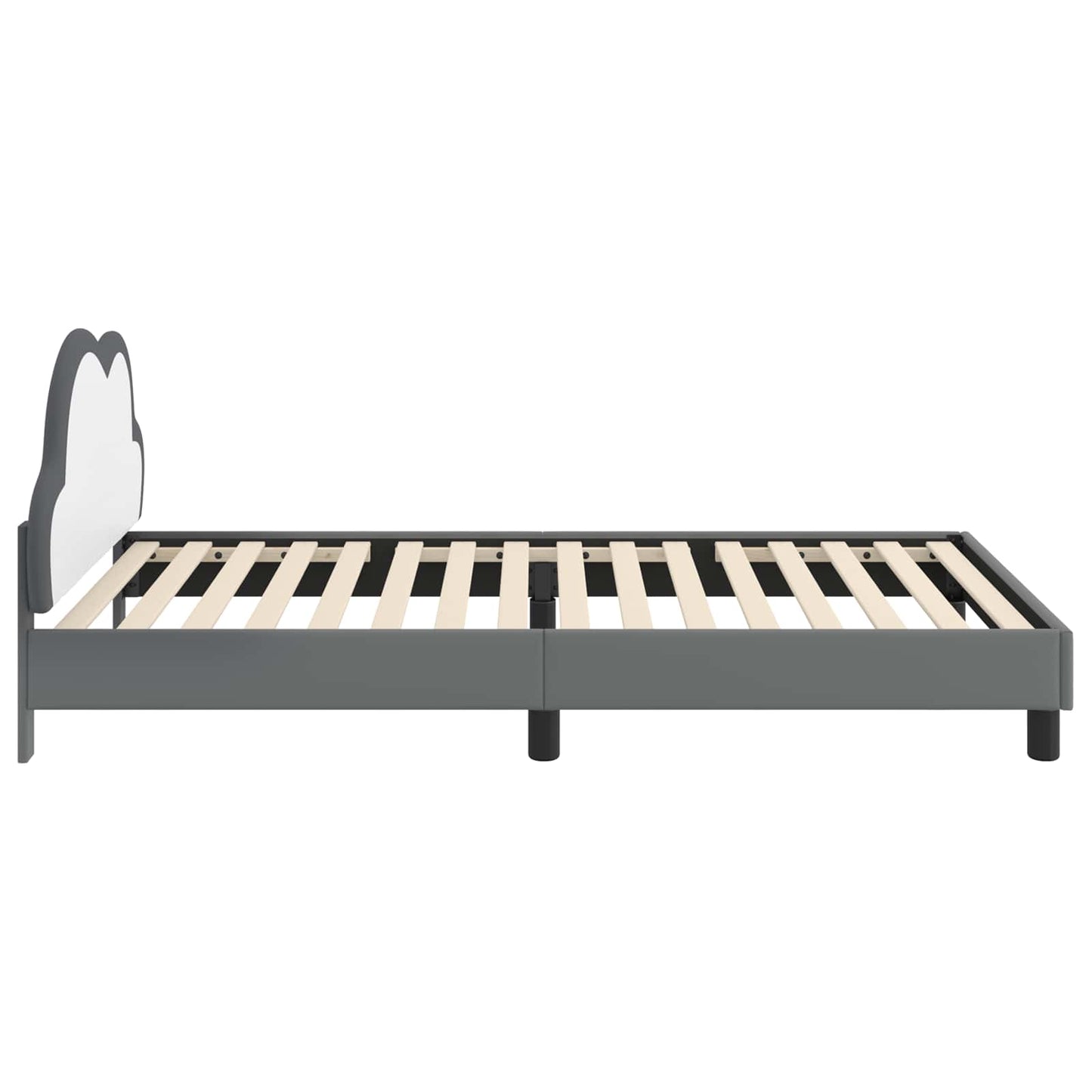 Struttura letto bambini con testata Grigio chiaro 90 x 200 cm