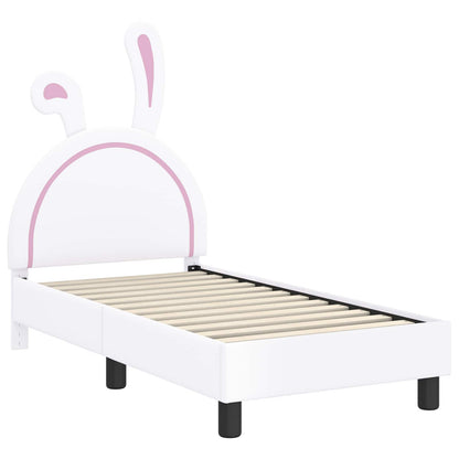 Struttura letto per bambini con testata Bianco 70 x 140 cm PU