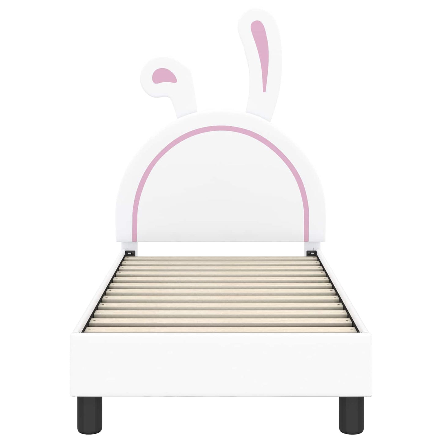 Struttura letto per bambini con testata Bianco 70 x 140 cm PU