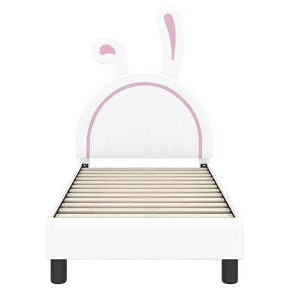 Struttura letto per bambini con testata Bianco 70 x 140 cm PU