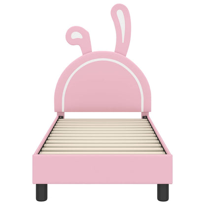 Struttura letto per bambini con testata Rosa 70 x 140 cm PU