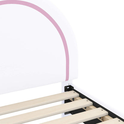 Struttura letto bambini con testata Bianco 80 x 160 cm PU