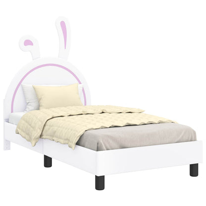 Struttura letto bambini con testata Bianco 80 x 160 cm PU