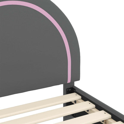 Struttura letto bambini con testata Grigio chiaro 80 x 160 cm