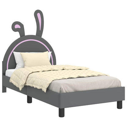 Struttura letto bambini con testata Grigio chiaro 80 x 160 cm