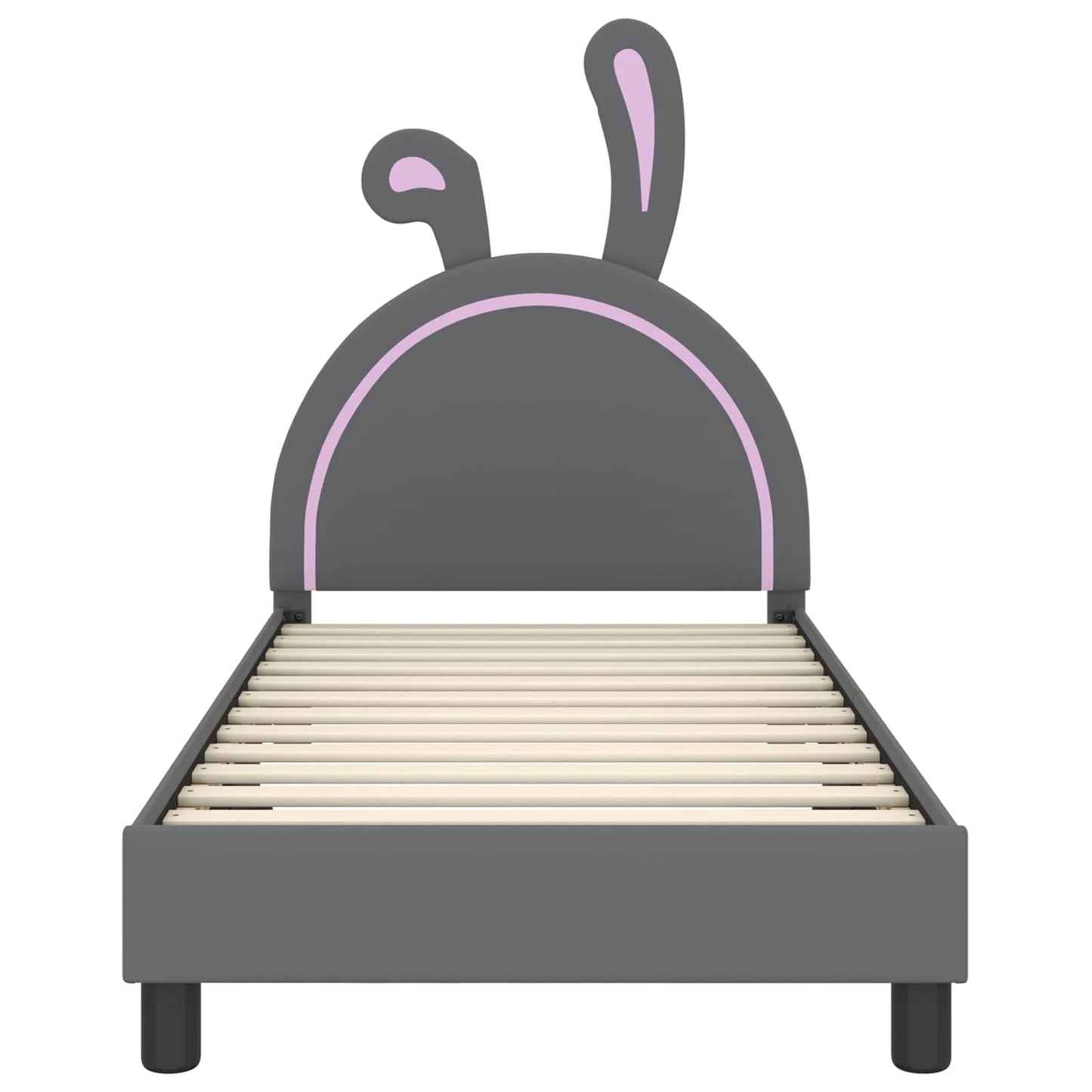 Struttura letto bambini con testata Grigio chiaro 80 x 160 cm