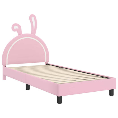 Struttura letto bambini con testata Rosa 80 x 200 cm PU