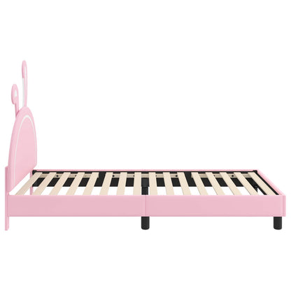 Struttura letto bambini con testata Rosa 80 x 200 cm PU