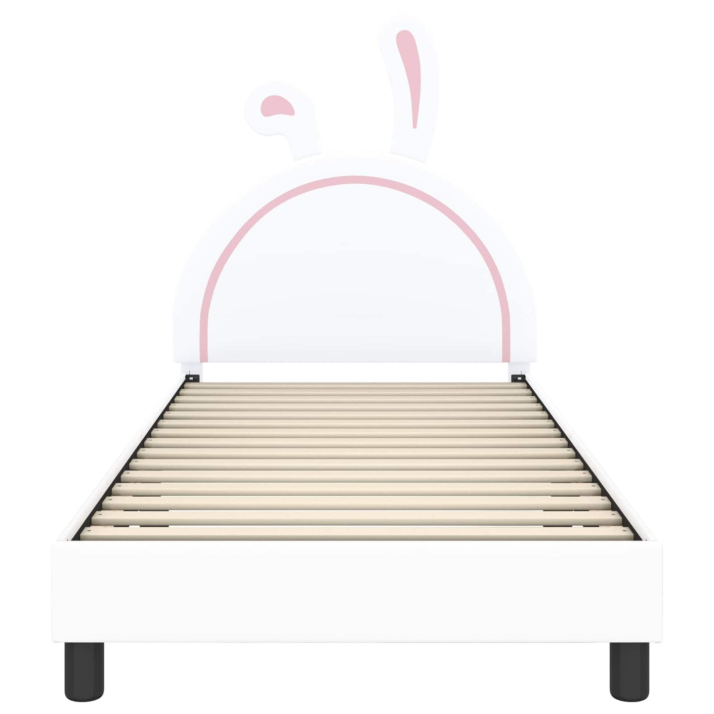 Struttura letto bambini con testata Bianco 90 x 190 cm PU