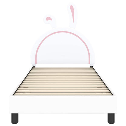 Struttura letto bambini con testata Bianco 90 x 190 cm PU