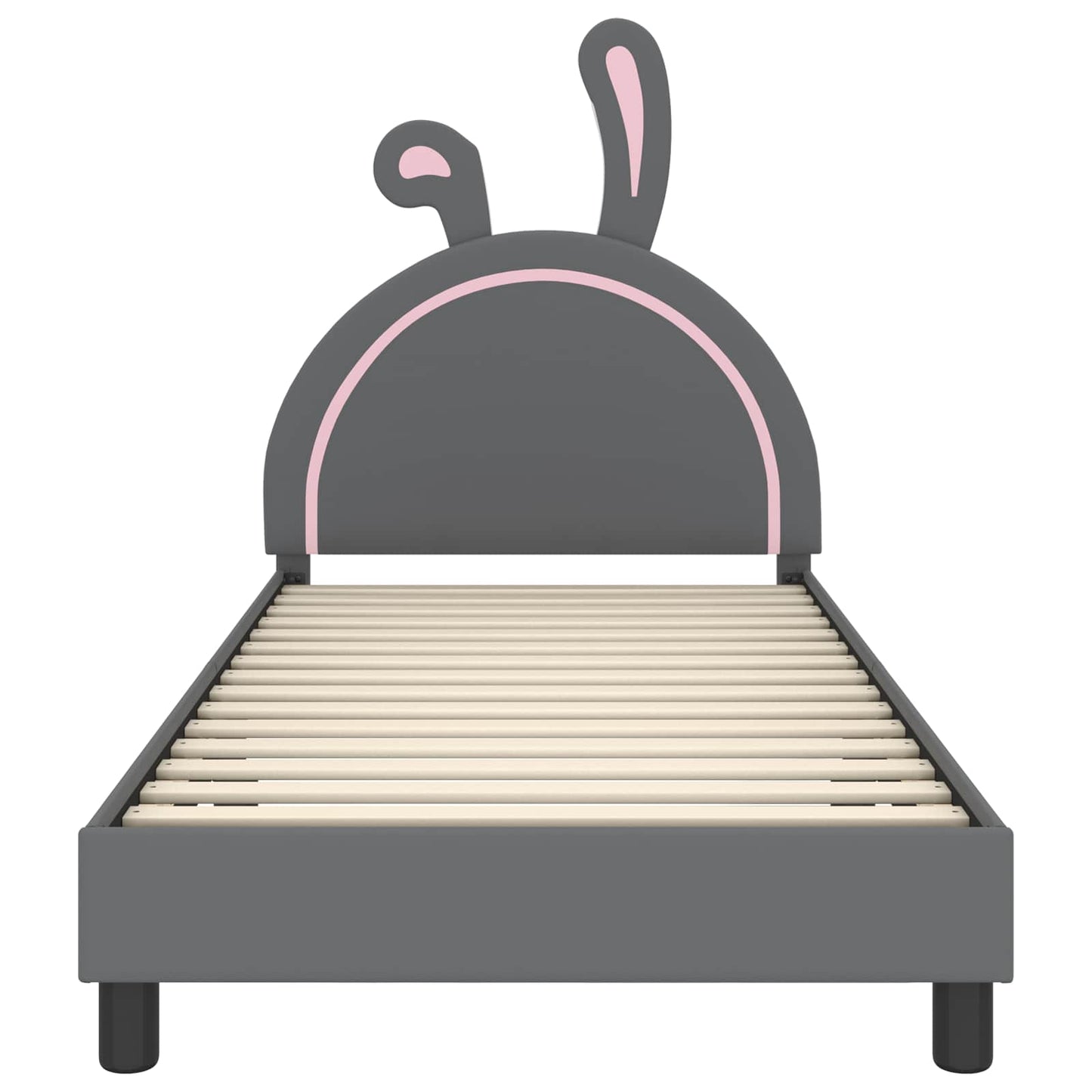 Struttura letto bambini con testata Grigio chiaro 90 x 190 cm