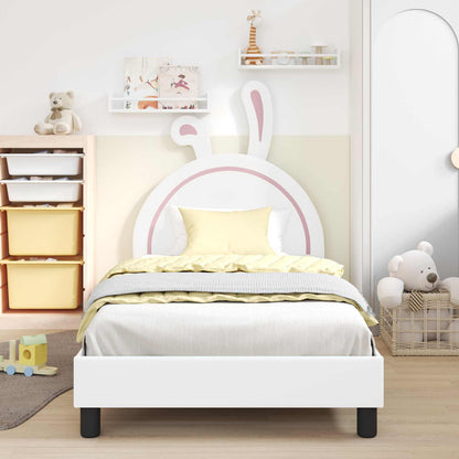 Struttura letto bambini con testata Bianco 90 x 200 cm PU