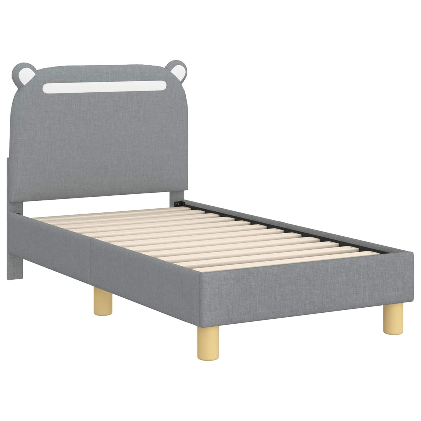 Struttura letto per bambini con testata Grigio chiaro