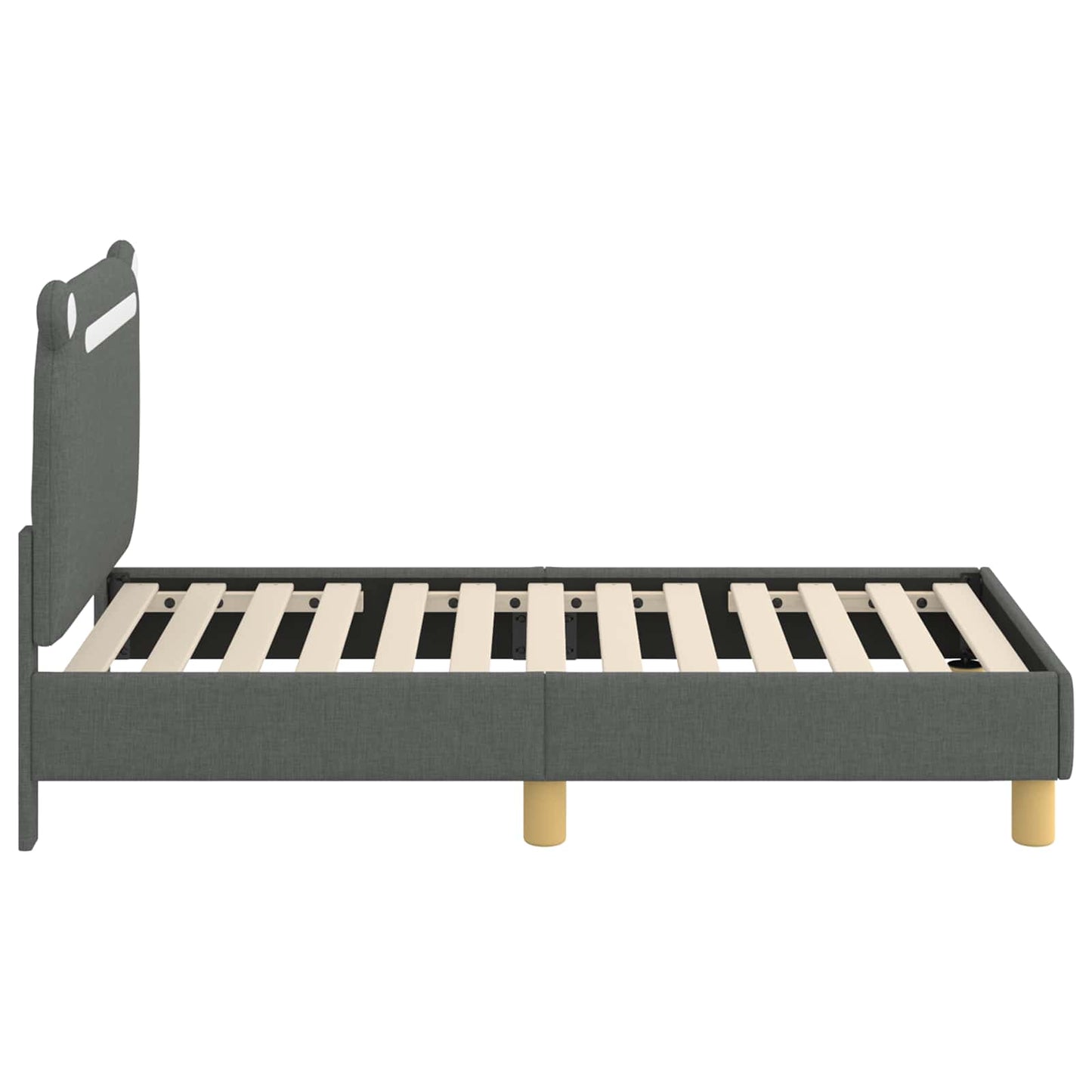 Struttura letto per bambini con testata Grigio scuro
