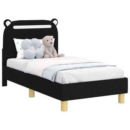 Struttura letto per bambini con testata Nero 70 x 140 cm
