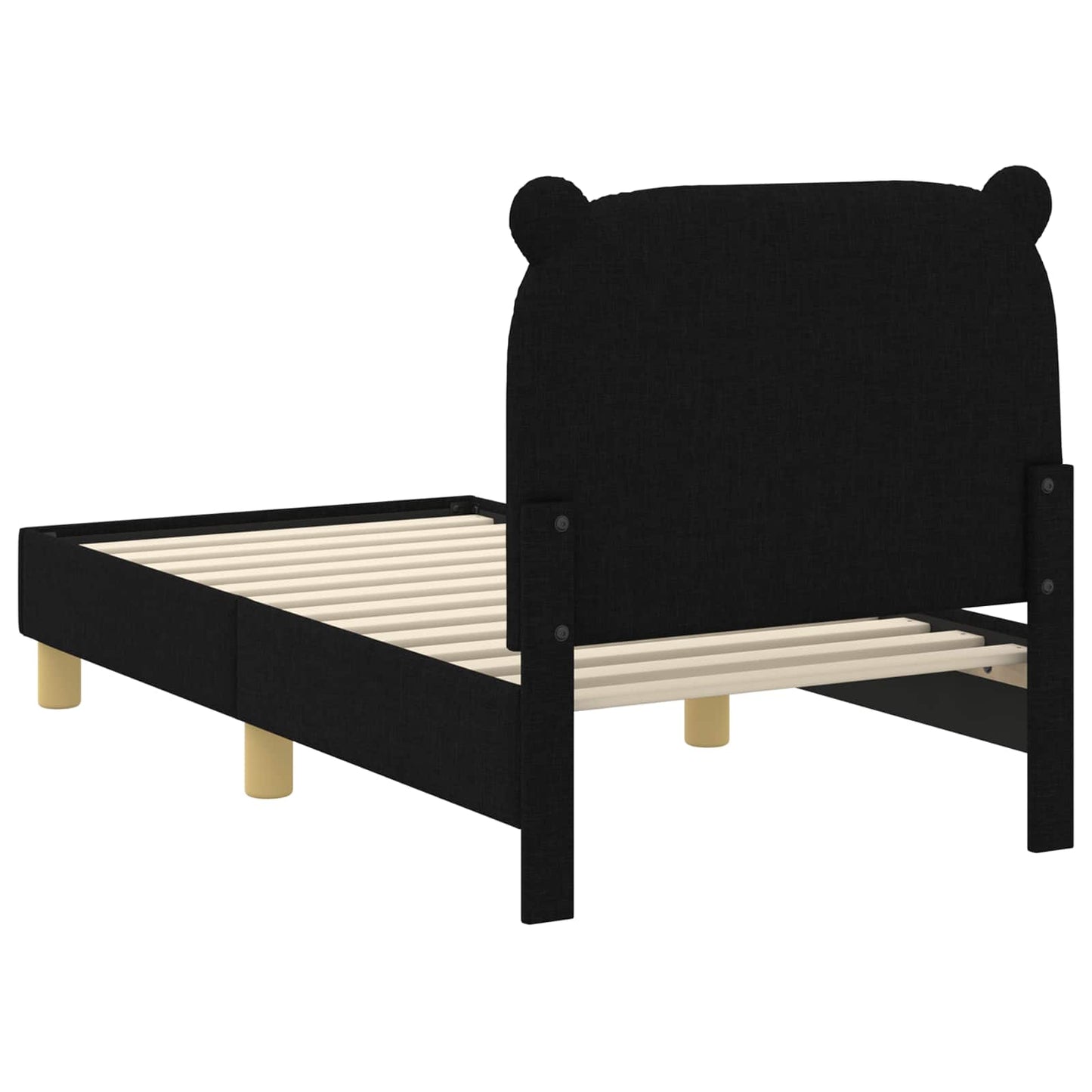 Struttura letto per bambini con testata Nero 70 x 140 cm