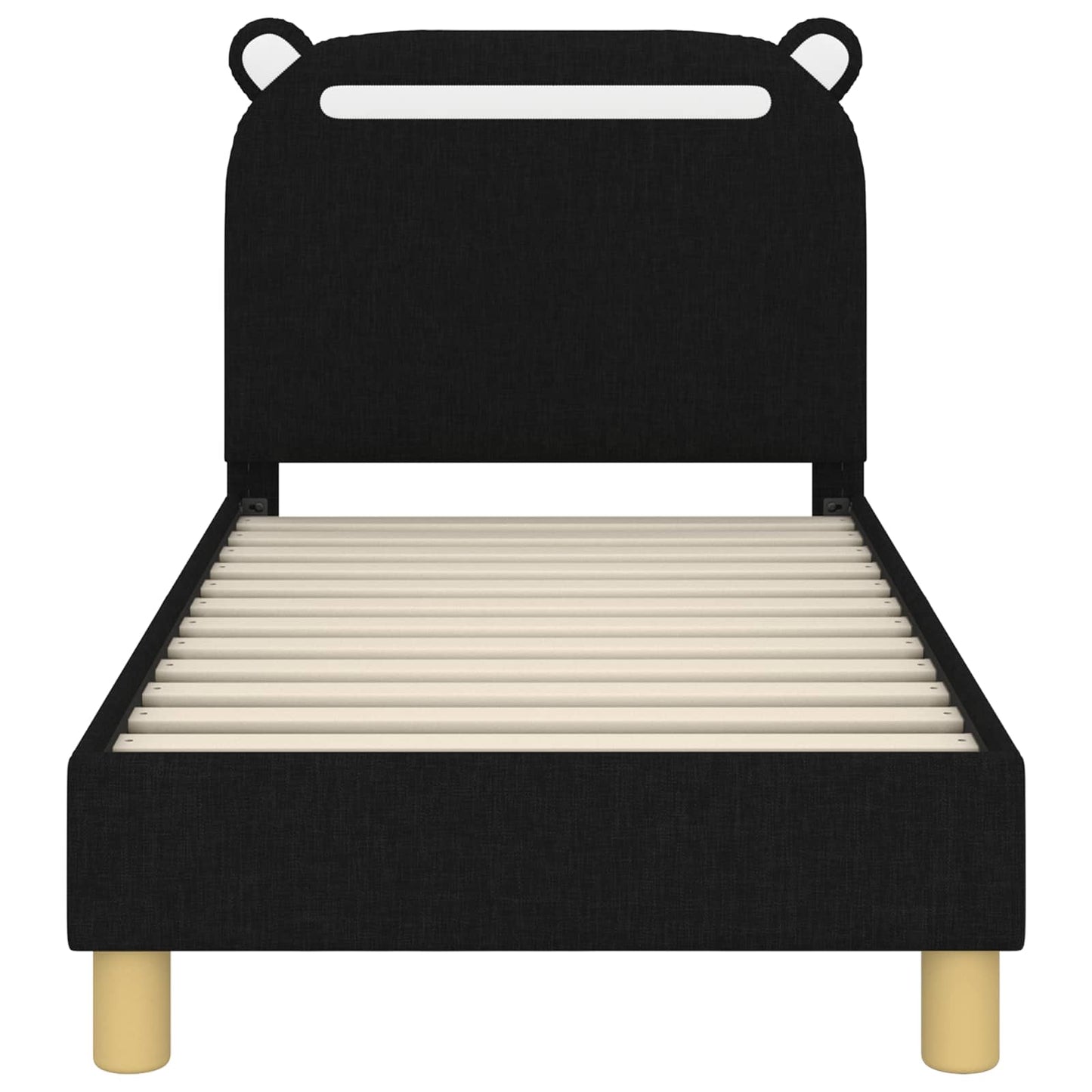 Struttura letto per bambini con testata Nero 70 x 140 cm