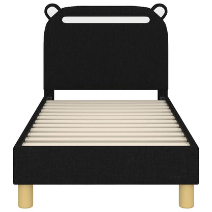 Struttura letto per bambini con testata Nero 70 x 140 cm