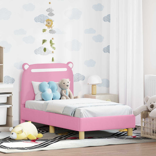 Struttura letto per bambini con testata Rosa 70 x 140 cm