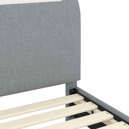 Struttura letto bambini con testata Grigio chiaro 80 x 160 cm