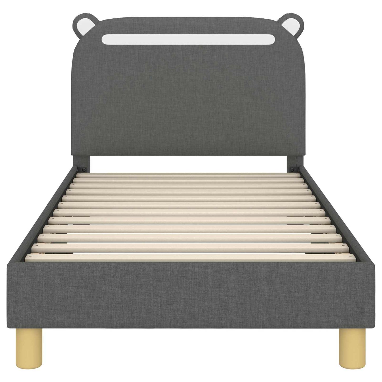 Struttura letto bambini con testata Grigio scuro 80 x 160 cm