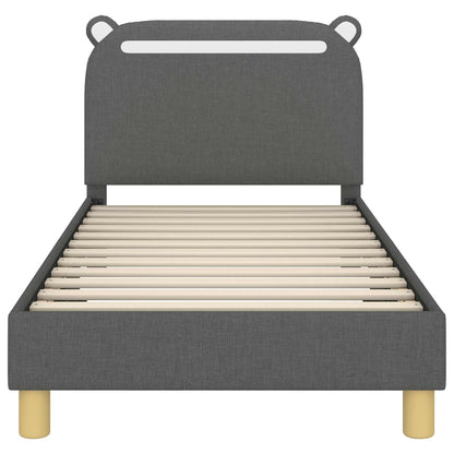Struttura letto bambini con testata Grigio scuro 80 x 160 cm