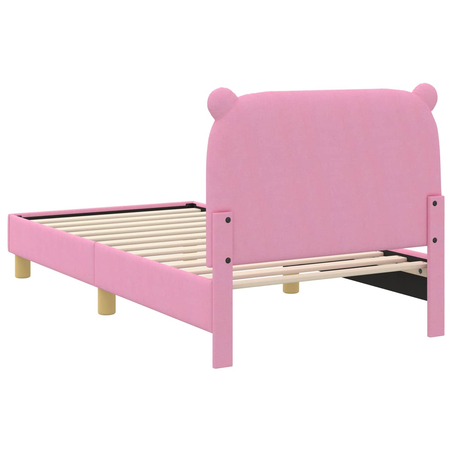 Struttura letto bambini con testata Rosa 80 x 160 cm Tessuto