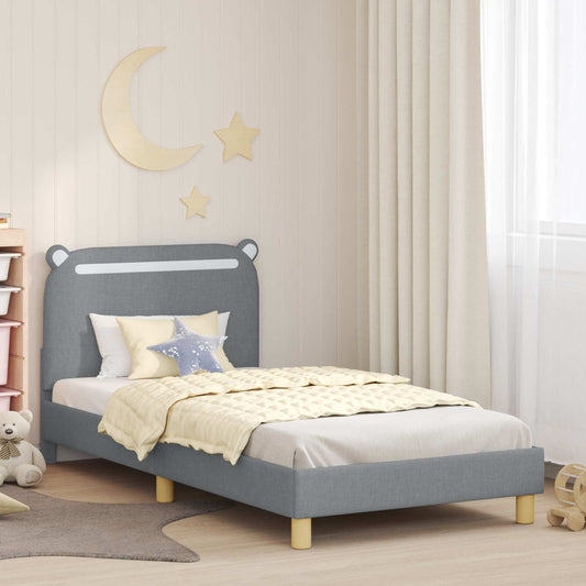 Struttura letto bambini con testata Grigio chiaro 80 x 200 cm