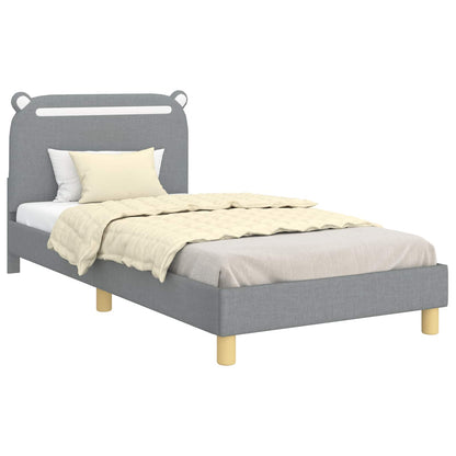 Struttura letto bambini con testata Grigio chiaro 80 x 200 cm