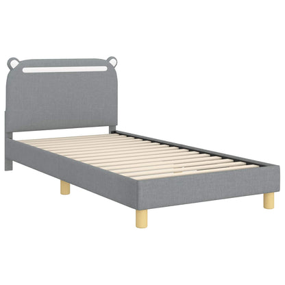 Struttura letto bambini con testata Grigio chiaro 80 x 200 cm