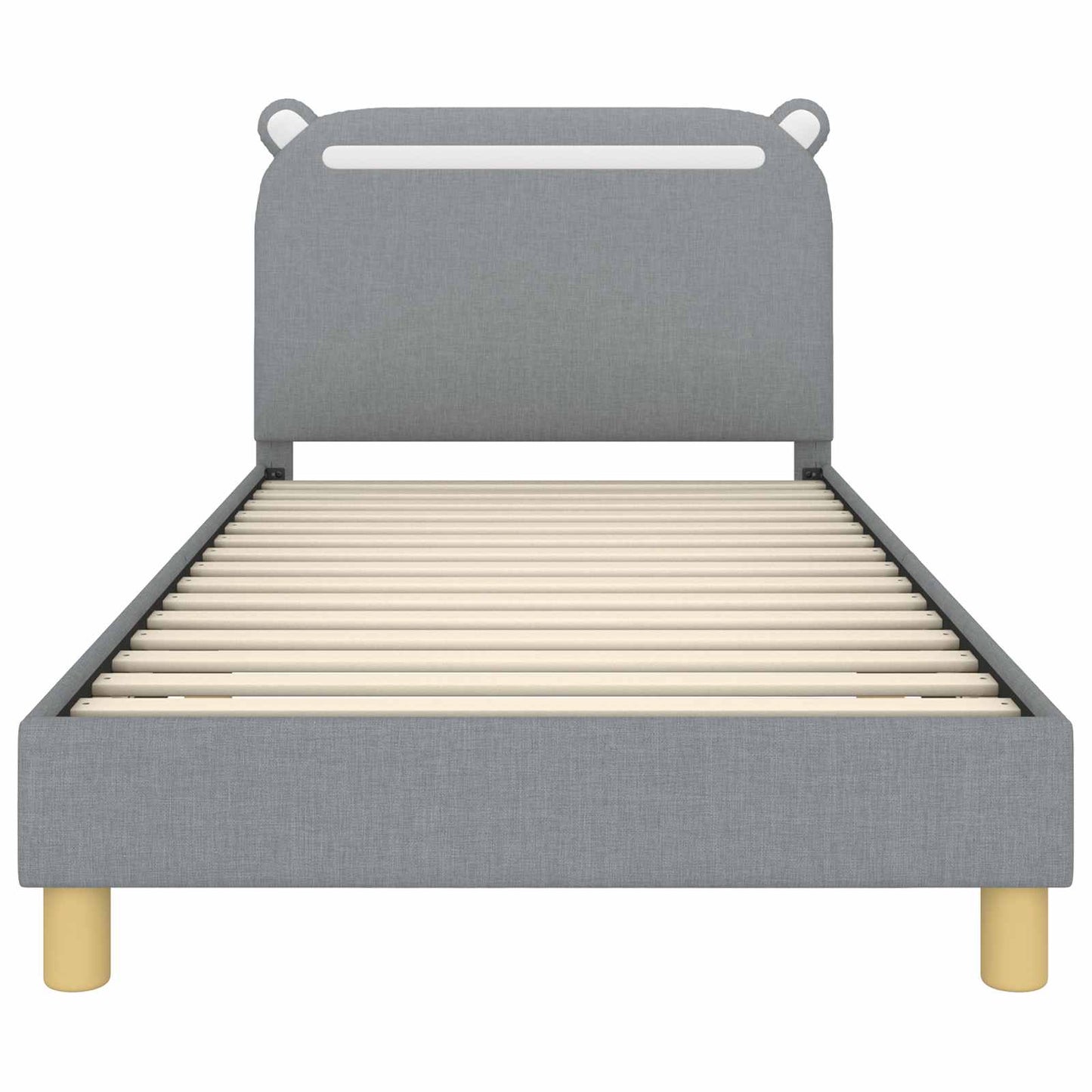 Struttura letto bambini con testata Grigio chiaro 80 x 200 cm