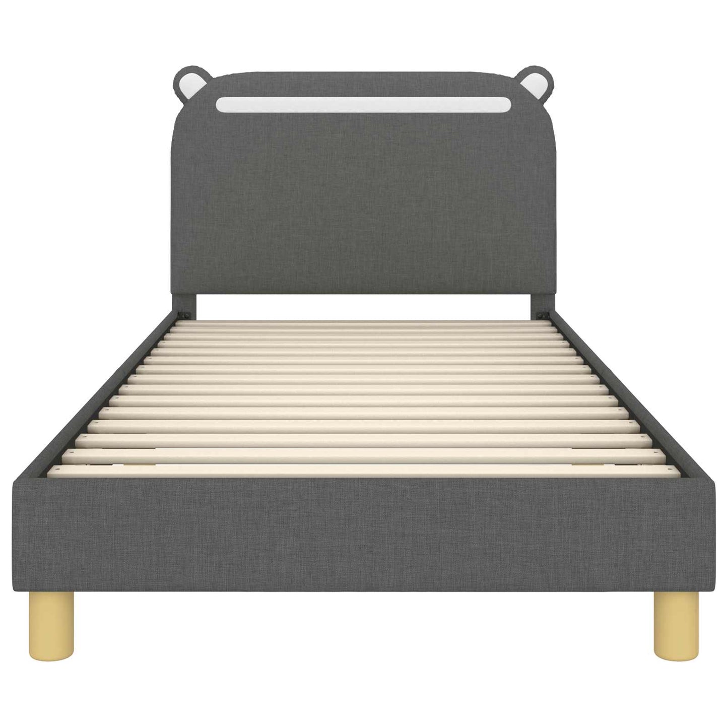 Struttura letto bambini con testata Grigio scuro 80 x 200 cm