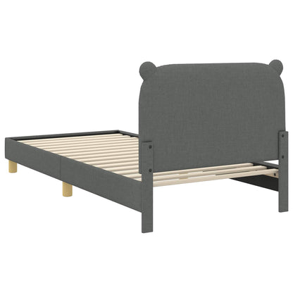 Struttura letto bambini con testata Grigio scuro 90 x 190 cm